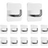 Flintronic Ganci Autoadesivi, Ganci da Parete in Acciaio Inossidabile 12 PCS, Ganci Impermeabili Senza Chiodi per Cucina, Bagno, Armadio, Appendiabiti Panno Asciugamano