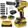 Sundpey Avvitatore a Impulsi a Batteria 700 Nm, 1/2 Brushless Avvitatore ad Impulsi con 2 Batterie 4,0 Ah, 6 Bussoli, Anello LED, 21V Avvitatore a Percussione per Cambio Pneumatici Auto e Bricolage