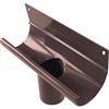 Renoplast® R50 Scatole di grondaia a gancio in alluminio | DN 40 mm Marrone | Grondaia per la pioggia | Profili in lamiera per il drenaggio del tetto | Casa da giardino Carport Terrazza Balcone