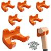 FISH DRAGATE 6 pcs ganci per attrezzi sospesi da giardino,portautensili con viti,ganci da garage doppio,appendino per attrezzi da giardino, attrezzi, scale, tubo