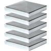 ATTAS Tappi per pali 7 x 7 cm (5 pezzi) - Zincato - Tappi di copertura in metallo per pali in legno & pali in metallo - 70 x 70 mm in acciaio a forma di piramide - Tappo protettivo per pali di