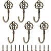 INCREWAY 6 ganci da parete resistenti, in lega di zinco anticato, ganci vintage per appendere chiavi, vestiti, cappelli, borse, tazze, decorazione per ingresso, camera da letto, cucina (bronzo)