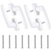 LiuHancsqd 4 Pz Maniglia Finestra, Maniglia Finestra in Alluminio Bianco, Serrature di Sicurezza per Finestre, Chiavistello Girevole con Bloccaggio Aggiuntivo per Finestre in PVC UPVC