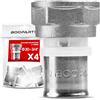 BOOPARTS - Raccordo Diritto Femmina a Pressare Ø20 mm x 3/4 per Tubo Multistrato | Profilo TH | Raccordo in Ottone Nichelato | Set da 4 Pezzi