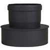 LANZZAS Tubo a pellet di estensione da Ø 100 mm a Ø 150 mm - Colore: nero metallizzato - estensione tubo pellet