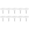 QUARKZMAN 10 Pezzi Manopole Aletta T Viti Testa Zigrinata M4 x 16mm Filettatura Maschio Standard Manopole T/Z Plastica Maniglie Regolabili Manopole Serraggio Mano Vite Testa Zigrinata Bianco