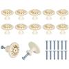KYSUN 12 Pezzi Pomelli per Cassetti, 30mm Retro Pomolo per Mobile, Manopole per Mobili da Cucina, Pomello rotondo bianco, Maniglie Rotonde per Armadietti, Pomelli per Cassetti Armadio Cassetto, Bianco