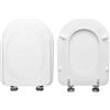 HYDRO HOME Tavoletta Wc SINTESI CESAME Compatibile, Copriwater In Legno Rivestito Con 2 mm Di Resina, Tavoletta Wc Con Cerniere Fissaggio Dal Basso MADE IN ITALY