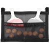 Zeroupshop Borsa portaoggetti per racchette da ping pong, 40,6 x 25,4 cm, in rete da appendere, per racchette e palline, traspirante, in tessuto Oxford 210 D, per montaggio a parete, colore nero