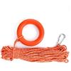 Annadue Corda Salvavita Riflettente in PVC da 30 M con Anelli a Gancio, Corda di Salvataggio in Acqua da 6 Mm di Diametro per Nuoto in Piscina di Emergenza all'aperto