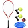 TWISAXC Allenatore di tennis portatile leggero con racchetta da tennis, pallina, ausilio per l'allenamento di principianti e adolescenti, progettato per, 2 palline 1 colla per le mani, 53x22 cm