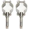 Zymothrix 2 Pezzi di Morsetto per Forcella di Remo, Supporto per Remo in Acciaio Inox 304 con Finitura Lucida, Morsetto Robusto per Kayak, Canoe e imbarcazioni Marine, Compatibile con Tubi