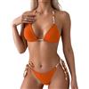 Oxxggkao Set di costumi da bagno da donna alti senza schienale per feste in piscina alla moda set di due pezzi da donna backless costumi da bagno per spiaggia piscina