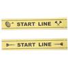 Tofficu 2 Pezzi Adesivo per Pavimento Freccette in PVC Autoadesivo Giallo ad Alta visibilità per Club e Bar Accessori per Gioco Freccette