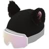 Genérico Linda per casco da gatto - Fascia per casco con orecchie di gatto in peluche, accessorio protettivo per sport invernali, decorazione in stile animale, morbida e calda, design divertente