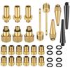 TWISAXC E kit adattatore per valvola Presta, adattatori per valvola bici per un facile gonfiaggio, kit adattatore che include 3 tipi di adattatori, pompa dell'aria, compressore, 15 pezzi