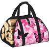 DUWAA Borsa portaoggetti con stampa di piastrelle rosa con farfalla senza cuciture, accessori per bruciatori di legna resistente borsa per attrezzi per interni ed esterni per camini