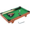 AsrMyjcx Mini Tavolo Biliardo Set Mini Pool Tavolo Gioco Snooker Piccolo da Desktop con Palline Colorate Stecca Triangolo Rack Realizzato in Legno Adatto