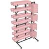 Generic Scaffale portaoggetti in metallo con ruote, organizer di grande capacità per tappetini da yoga, rulli in schiuma e attrezzature per il fitness