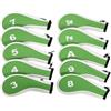 QLECXZI Accessori per Attrezzature eccezionali Protezione per Ferri da Golf Caratteristiche Cerniera per Mazze Protezione Contro i Danni Durante i Viaggi, Verde e Bianco, 21x16x7cm