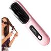 Generico Cepillo De - Alisadores De Para Mujeres,Cepillo De Eléctrico 3 Modos De Inalámbrico,Cepiillo Con Pantalla LED, Cepiillo De Calentado Para Via