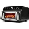 Girmi FG77 Ecofrit Grill Friggitrice e Griglia ad aria, 10 Litri, 2000 W, Funzione Barbecue Smokeless, Doppia resistenza, 50-230°C, Display digitale, Accessori antiaderenti, Nero/Acciaio