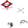 MOTO SPORT MONDO COMPATIBILE CON FIAT DOBLÒ KIT EMERGENZA AUTO CRIC A PANTOGRAFO CON BASE IN ACCIAIO E CHIAVE GIREVOLE + CHIAVE A CROCE PER SVITARE BULLONI CRICK PER SOLLEVAMENTO GOMME UNIVERSALE