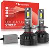 Nakamichi GR850 Serie H7 Lampadine LED di ricambio, 30000 lumen, 170 W per set, bianco freddo super luminoso, plug and play, luci anabbaglianti e abbaglianti, confezione da 2 (4300K, H7)