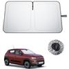BIBIBO Compatibile con Dacia Spring EV 2022-2025 2026 protezione solare, protezione dai raggi UV, parabrezza anteriore, parasole auto, tessuto antipiega, interno parasole, parabrezza, accessori EV