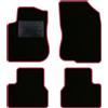 QUEMAR Tappetini Auto per Peugeot 208 I, Bordo Fucsia, 0 Ricami | 2012-2019 / Kit Tappeti Moquette e Gomma su Misura / Set 2 Anteriori + 2 Posteriori / Ricami e Colori Personalizzati