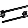 HYEPIVOT Manubrio con clip da 34 mm adatto per tubo forcella da 34 mm cafe racer manubrio moto 7/8, 34 mm clip on montaggio CNC nero bar