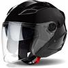 VINZ Calobra Casco Jet Doppia Visiera | Casco Scooter / Moto Donna E Uomo | Certificato ECE 22.06 | nelle taglie dalla XS-XXL - Nero