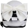 Gwezmxs Copripara per Casco da Motocicletta per Donne, Decorazione con Fiocco in Tessuto Carino, Bianco