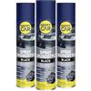 HappyCar x3 Spray Lucida Cruscotto Auto Professionale 600 ml - Lucida, Profuma e Deterge - Non Unge e Adatto a Tutte Le Superfici - Made in Italy (Black)