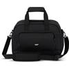 Larkson Weekender Donna e Uomo Nero - Finja Medium - Elegante Borsa da Viaggio a Mano con Scomparto per Scarpe - Sacca da Viaggio in PET riciclato - Repellente all'Acqua