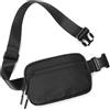 ASFWAGQ Marsupio da donna da uomo, alla moda, per sport, piccola borsa a tracolla da donna, borsa a tracolla in tela, con cinturino regolabile, Nero , Standard, alla moda