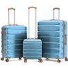 Flight Knight Set di 3 Valigie Rigide da Viaggio Bagaglio Sotto Sedile 45 cm Compatibile easyJet con Valigie da Stiva M e L Perfetto per Vacanze e Weekend ABS Resistente con Serratura TSA Sicura