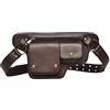 Generic rinascimentale - regolabile in vita, design multi-tasca con cerniere sicure, borsa in pelle vintage con tracolla staccabile, accessorio cosplay per costume da pirata, festival