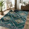 DEFYNEE Tappeto Soggiorno 120 x 180 cm, Tappeto Antiscivolo a Pelo Corto, Idrorepellente, Lavabile in Lavatrice, per Corridoio, Soggiorno e Camera da Letto, Verde Scuro
