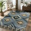 DEFYNEE Tappeto per Soggiorno 90x150 cm, Tappeto Lavabile, Tappeto a pelo Corto, Antiscivolo, Facile da Curare, Tappeto Vintage & Boho per Cani, Ingresso, Cucina, Corridoio, Grigio Marino