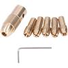 Hyuduo Mini Mandrino per Smerigliatrice Elettrica, Materiale in Ottone, Design a 4 Griffe, Campo di Serraggio 0,5-3,0 Mm per Mini Trapani Elettrici e Smerigliatrici