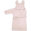 Bamboom Waffle Accappatoio con Orecchie 2-4 Anni in Spugna di Bambù - Vintage Pink
