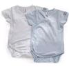 Bamboom 2 pz Body a Maniche Corte con Bottoni 0-1m - Azzurro