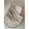 Bamboom Coperta Lettino Goffrato in Spugna di Bambù Organico e Peluche 100x140cm - Wrinkled Oyser Grey
