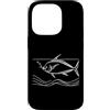 Jimbeels Custodia per iPhone 14 Pro Pesce Vela arte lineare Acquariofilo