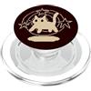 Y2K 90s Cat Tomcat Kitten Pixel Art Pixel 90s Y2K Scary Tomcat Cat è spaventato sotto la coda stellata PopSockets PopGrip per MagSafe