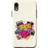 Funny Nineties 90s Costume Party Back to Custodia per iPhone XR Back to 90s Nostalgia Roller Skate Boombox Cassette anni Novanta