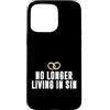 No Longer Living In Sin Wedding Gift Custodia per iPhone 15 Pro Max Matrimonio divertente coppia di nozze non vive più nel peccato