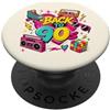 Funny Nineties 90s Costume Party Back to Back to 90s Nostalgia Roller Skate Boombox Cassette anni Novanta PopSockets PopGrip Adesivo