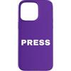 PRESS JOURNALIST REPORTER PRESENTS Custodia per iPhone 15 Pro Max Stampa fronte e retro stampa giornalista giornalista giornalista notizie Media TV